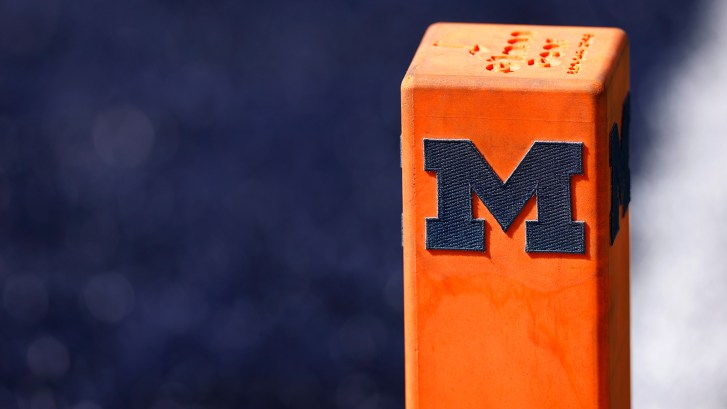 Michigan logo on pylon