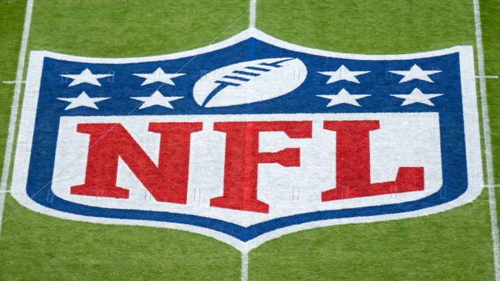 NFL logo on field