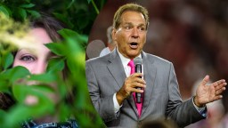 Hilarious BTS Video From Nick Saban’s Ceremony Shows Woman Trapped In Bushes During Photo Op