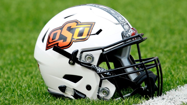 Oklahoma State football helmet