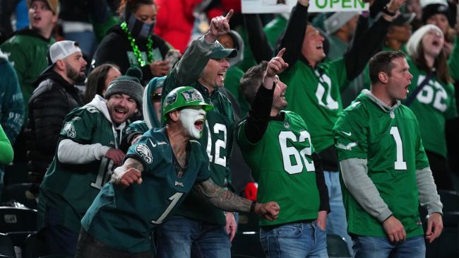 philadelphia eagles fans cheering in the stands