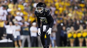 Colorado DB Shilo Sanders lines up during a game vs. NDSU.