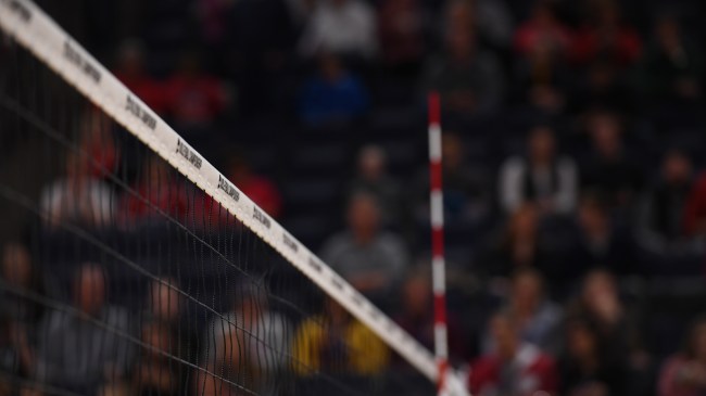 A view of the net at the 2018 D1 Women's Volleyball Championship.