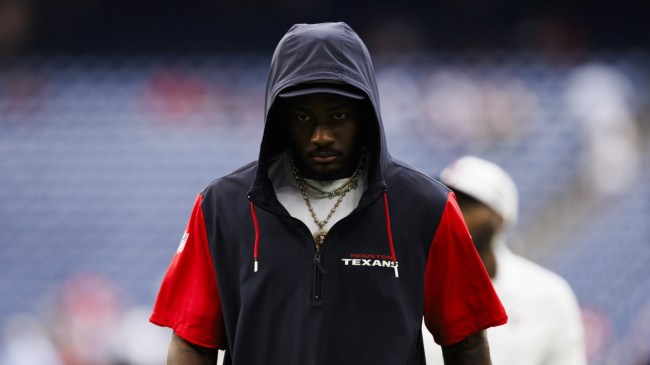 Houston Texans WR Stefon Diggs walks off the field during the preseason.