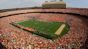 A view of Neyland Stadium, home of the Tennessee football team.