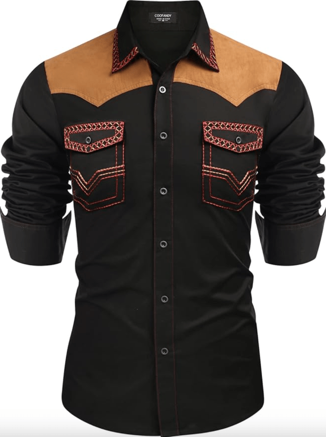 Coofandy Western Cowboy Shirt