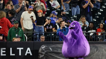 McDonald’s Places Grimace Ad In Times Square Due To Mets Playoff Run