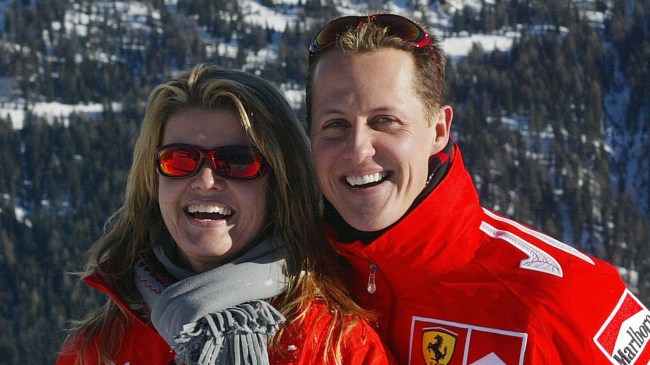 Michael Schumacher poses with his wife Corinna in 2005