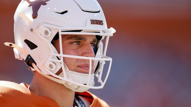 Arch Manning on the field for the Texas Longhorns.