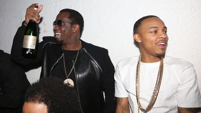 bow wow and diddy partying with champagne