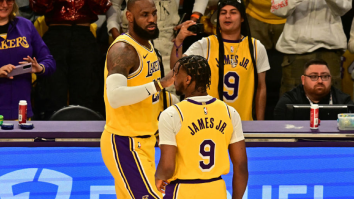 Video Shows What LeBron James Told His Son Bronny Minutes Before They Made History