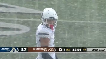 College Football Game Devolves Into Chaos As Massive Hailstorm Forces Fans To Run For Cover