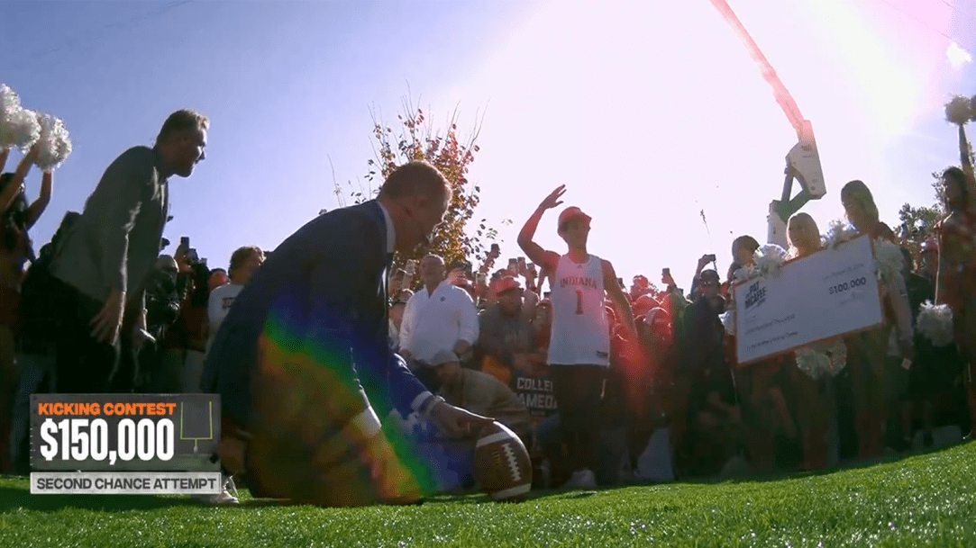 College Gameday Kicker Torn ACL Video