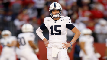 Penn State Quarterback Drew Allar Turns Back In Rage To Yell At Person On Sideline: ‘Who Are You?! Sit Down!!’