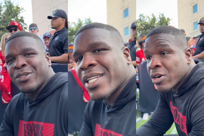 Frank Gore at the DirecTV Nothing On Your Roof Tailgate