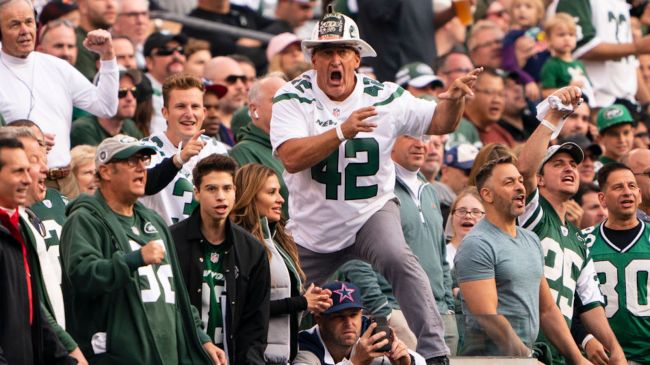 jets superfan fireman ed cheering