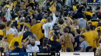 Worst Team In College Football Storms The Field TWICE After Transitive Property Win Over Georgia