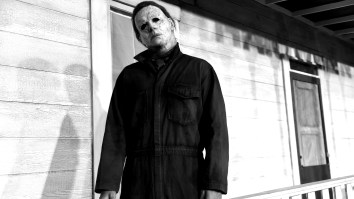 Person Dressed Up Like Michael Myers Creeps Up On Cars Stuck In Traffic And Somehow Doesn’t Get Run Over