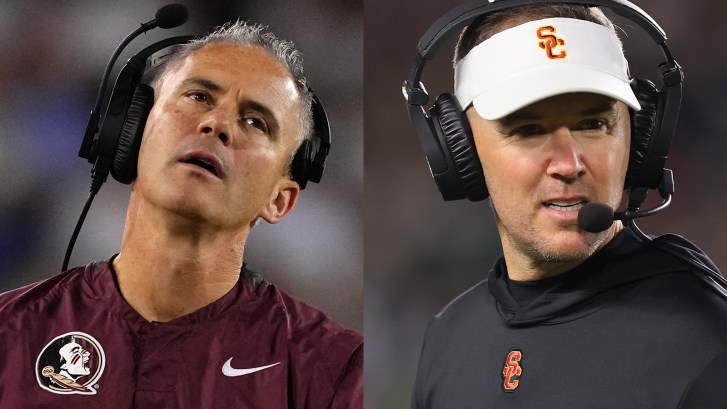 Mike Norvell and Lincoln RIley