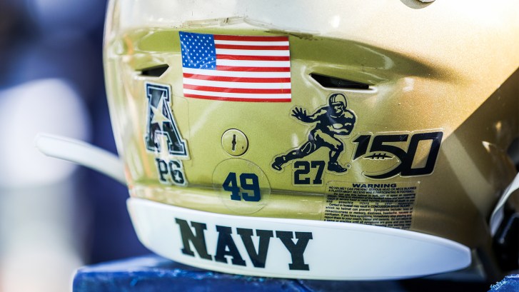 Navy football helmet