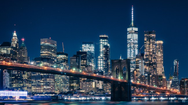 New York City skyline at night