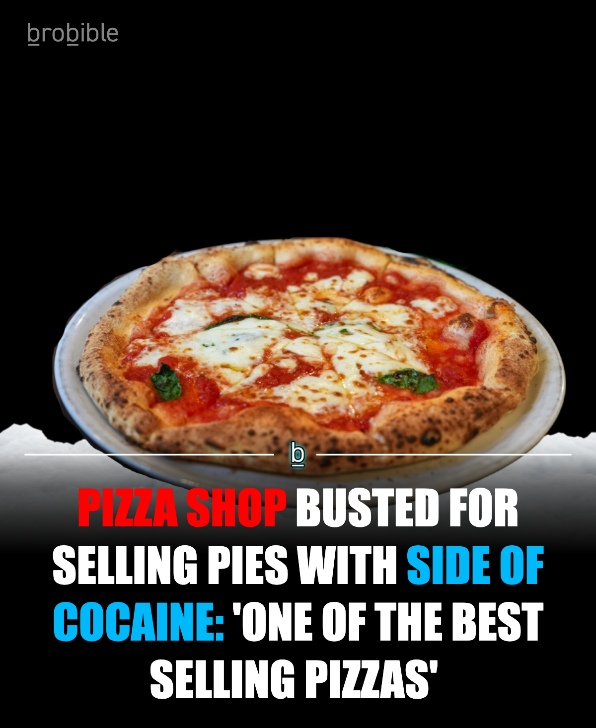 pizza on snow with brobible headline