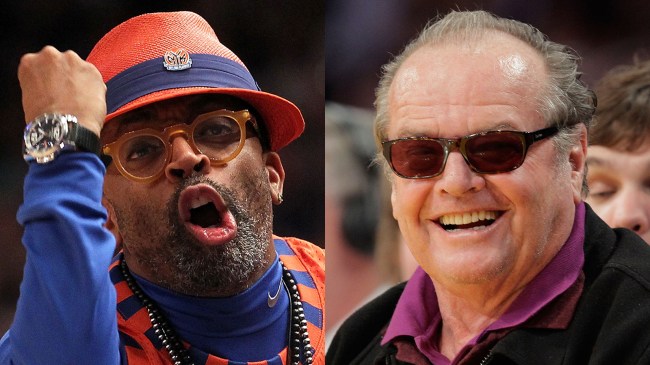 Spike Lee and Jack Nicholson at an NBA game