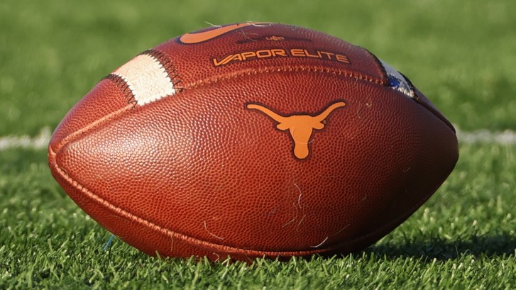 Texas Longhorns logo on football