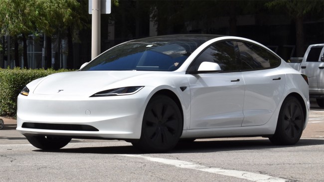 white Tesla Model 3 EV