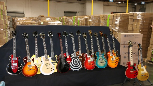 Federal agents seized over 3000 fake Gibson guitars