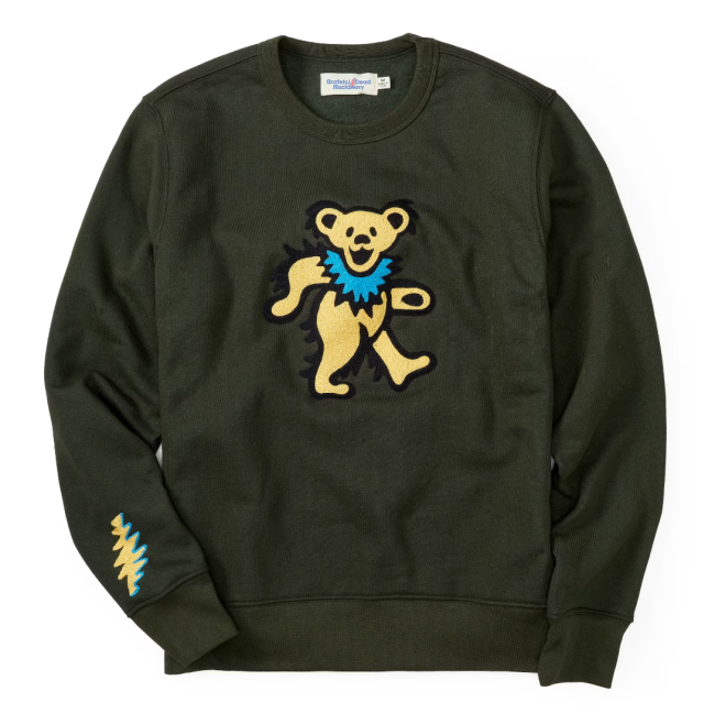 Huckberry x Grateful Dead Dancing Bear 10-Year Crewneck Sweatshirt