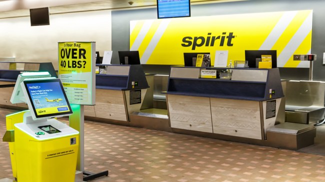 Spirit Airlines check-in counter