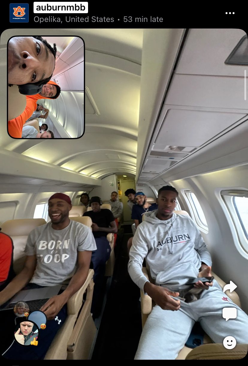 Auburn Basketball Plane Fight Photo