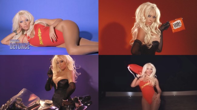 beyonce dressed in pamela anderson costumes