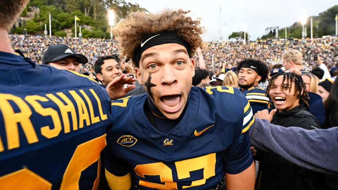 Cal Football Steal Helmet Viral Video Tackle Field Storm