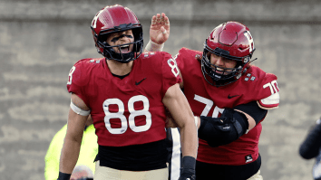 Harvard Football’s Absurdly Small Locker Room Tunnel Creates A Traffic Jam That Is Never Not Funny