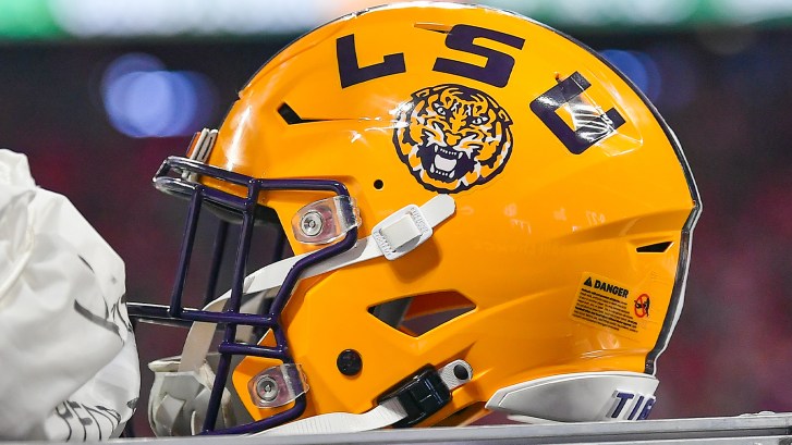 LSU football helmet