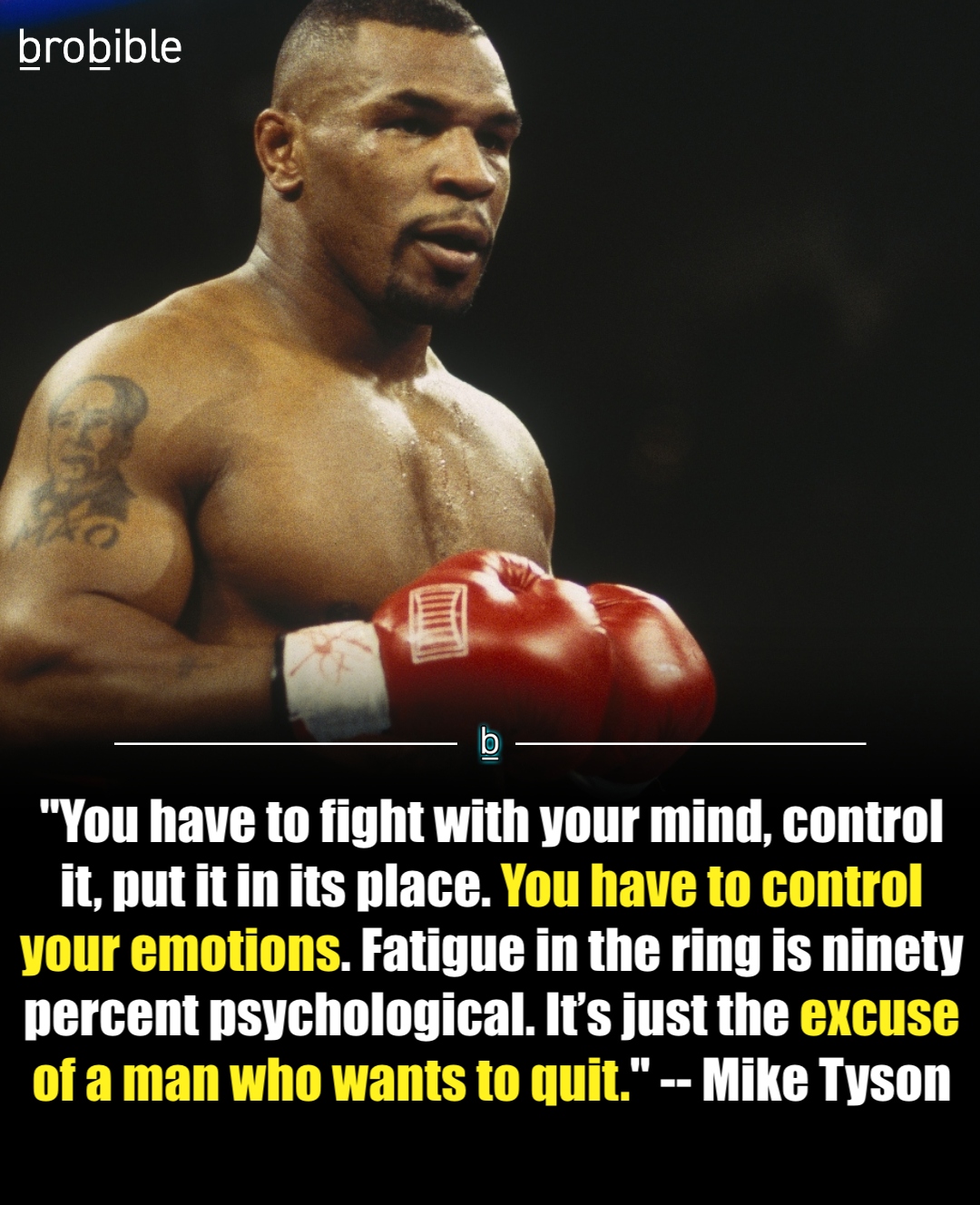 Mike Tyson quote about controlling your mind