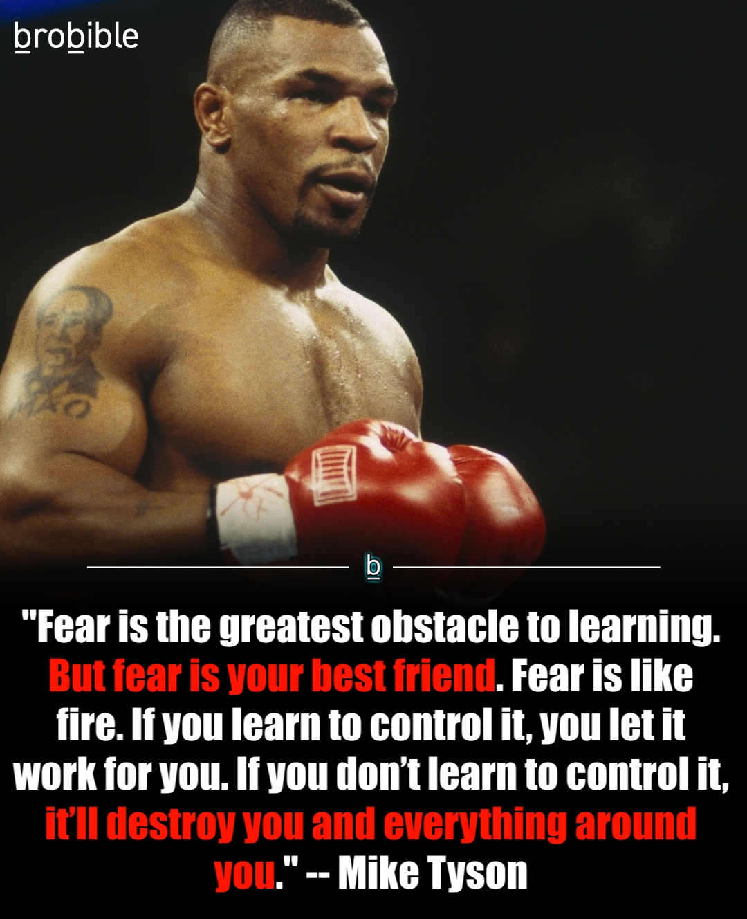 Mike Tyson quote about fear and it being your friend