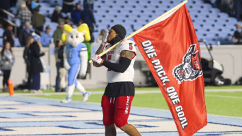 Brawl Breaks Out Between UNC & NC State Over Flag Planting At Mid-Field