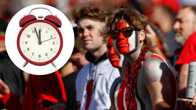 Ohio State fans watch during a football game.