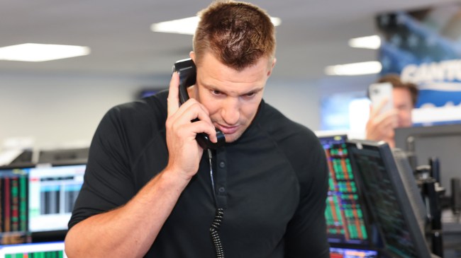 Rob Gronkowski on phone