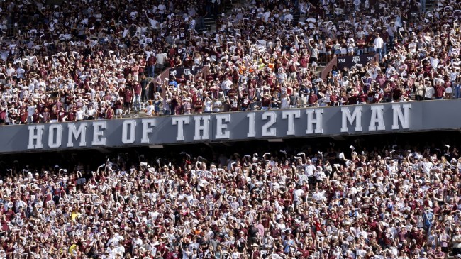 A view of Texas A&M football fans at Kyle Field.