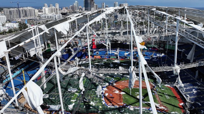 Tropicana Field hurricane damage