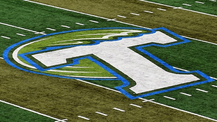 Tulane logo on football field