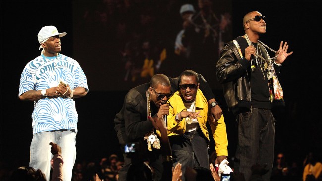 50 Cent Kanye West Diddy and Jay Z perform at Screamfest