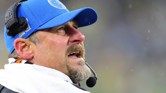 Detroit Lions head coach Dan Campbell on the field.