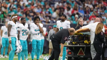 Miami Dolphins Wide Receiver Grant DuBose Stretchered Off After Scary Hit To Head