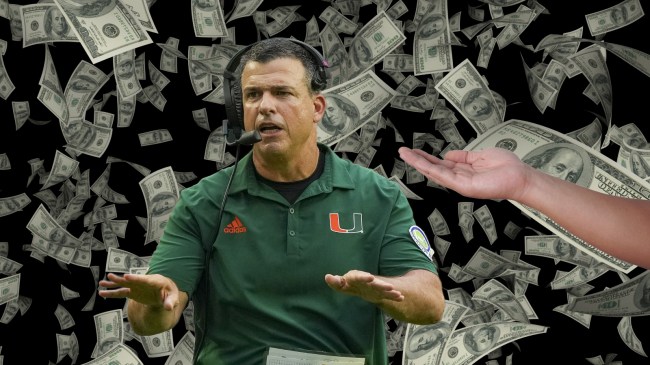 Miami Hurricanes football coach Mario Cristobal pictured.