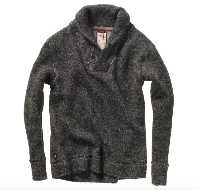 Relwen Old Salt Shawl Sweater available during Huckberry sale